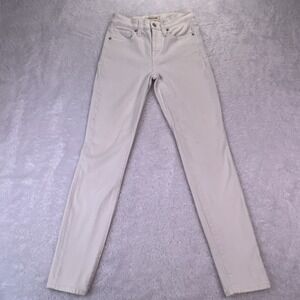 Madewell Jeans 24 Women's White 9" Mid-Rise Skinny‎ Jeans Stretch Denim (24x28)